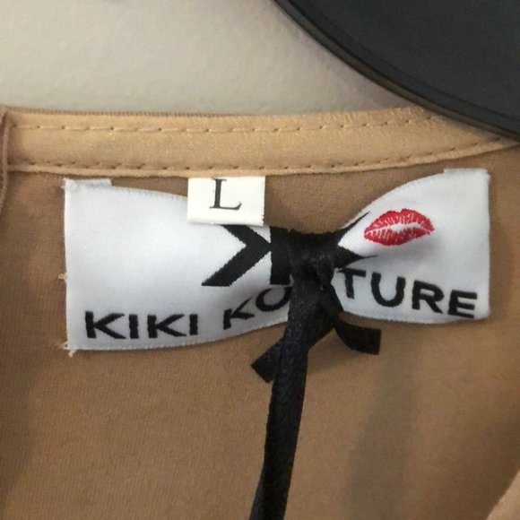 Kiki Kouture Lady Bodycon Lace up Dress,  Nude - Picture 4 of 7